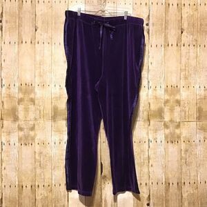 C.B. Casuals Plus‎ Size Purple Velour Pants 2X